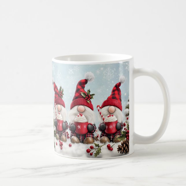 Caneca De Café Cute Christmas Gnome Mug  (Direita)