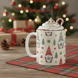 Caneca De Café Cute Christmas Gnomes Holiday Mug – Cozy Pattern
