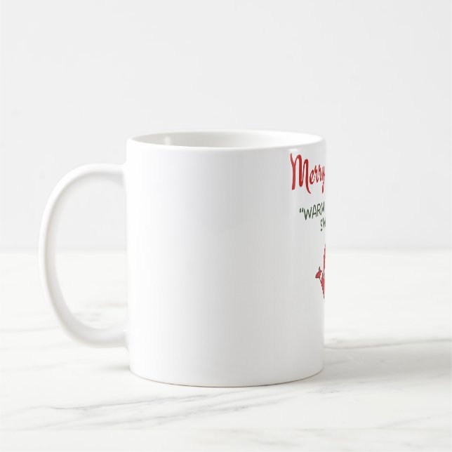 Caneca De Café Cute Christmas Mug – Merry Christmas | Warm Hugs & (Esquerda)
