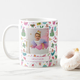 Caneca De Café Cute Christmas Photo Mug