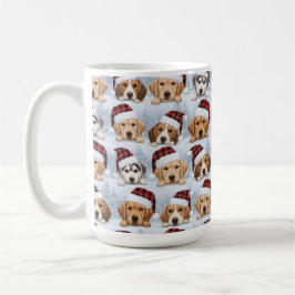 Caneca De Café Cute Christmas Puppies