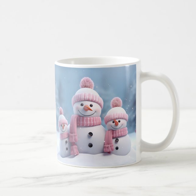 Caneca De Café Cute Christmas Snowman Mug | Cozy Winter Mug  (Direita)