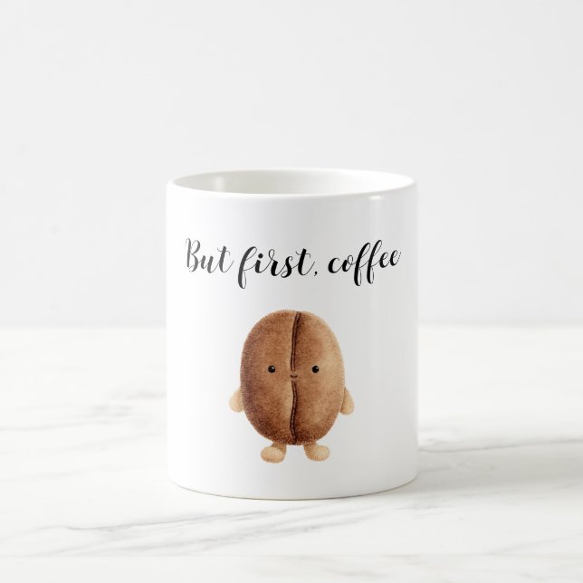 Caneca De Café Cute Coffee Bean But First Coffee (Centro)