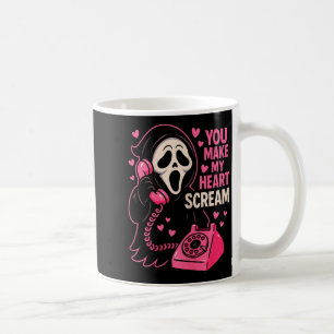 Caneca De Café Cute Creepy Horror Faz Meu Coração Gritar Dia dos