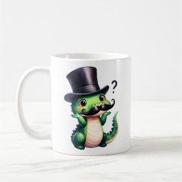 Caneca De Café Cute Crocodile Gentleman Fun Art