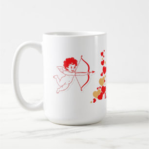 Caneca De Café Cute Cupid Com Arco e Flecha