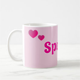 Caneca De Café Cute Customizable Pink Playful Dog Cat Pet 