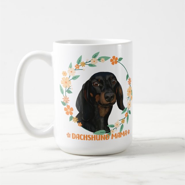 Caneca De Café Cute Dachshund - Dachshund Mama (Esquerda)