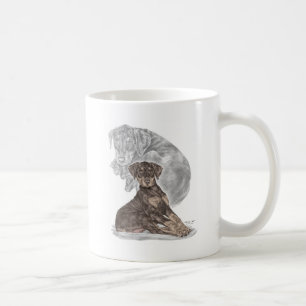Caneca De Café Cute Doberman Pinscher Puppy