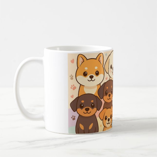 Caneca De Café Cute dogs mug (Esquerda)