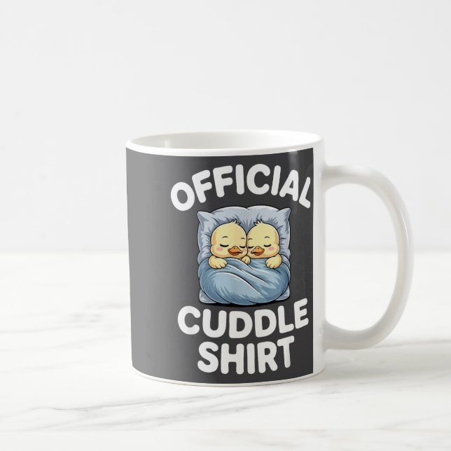 Caneca De Café Cute Duck Couple Snuggle Cuddle  (Direita)