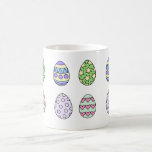 Caneca De Café Cute Easter Eggs Mug<br><div class="desc">Celebrate the joy of spring with this Cute Easter Eggs Mug, featuring four charming egg patterns in a soft and playful design. This mug brings a cheerful seasonal touch to your morning coffee, tea, or hot chocolate. The minimalist yet festive design makes it perfect for Easter celebrations, spring gatherings, Easter...</div>