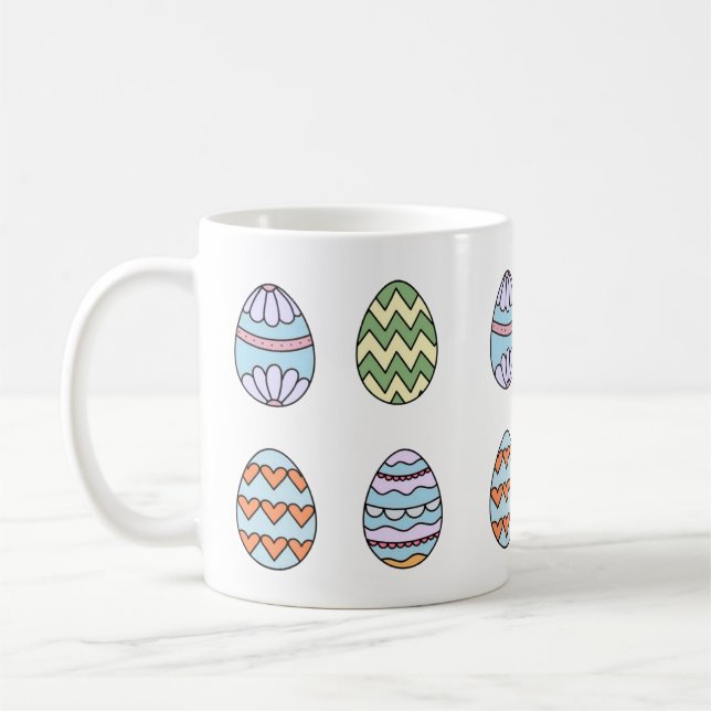 Caneca De Café Cute Easter Eggs Mug style 2 (Esquerda)