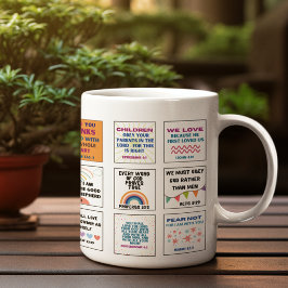 Caneca De Café Cute escritura versículo bíblico memória crianças 