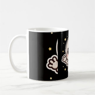 Caneca De Café Cute Esqueleto Acenando no Halloween