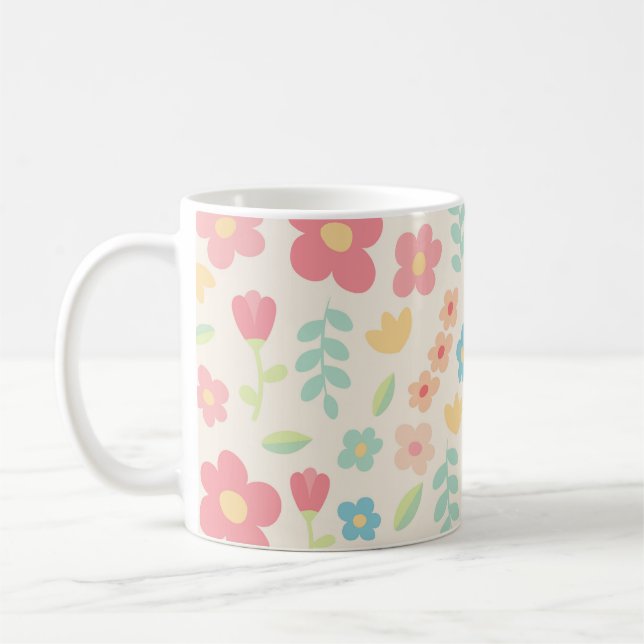 Caneca De Café Cute flowers (Esquerda)