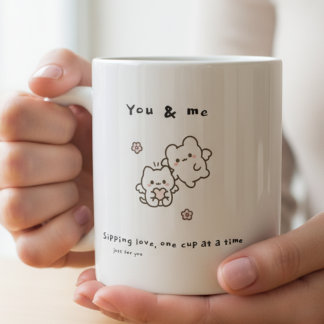 Caneca De Café Cute ‘For You & Me’ Love Mug – Great Love Gift