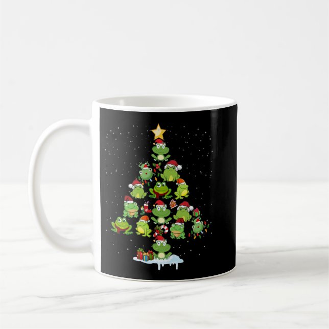 Caneca De Café Cute Frog Christmas Tree Gift Decor Xmas Tree (Esquerda)