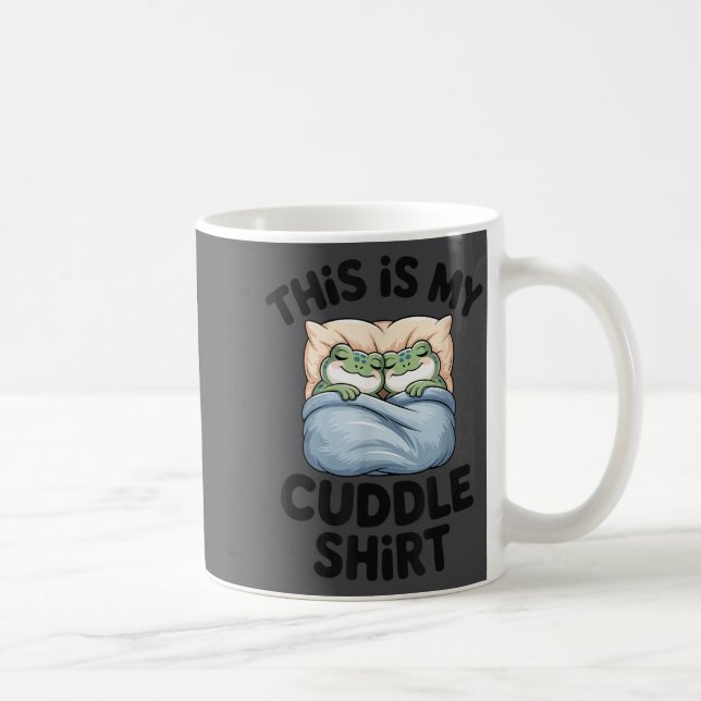 Caneca De Café Cute Frog Cozy This Is My Cuddle  (Direita)