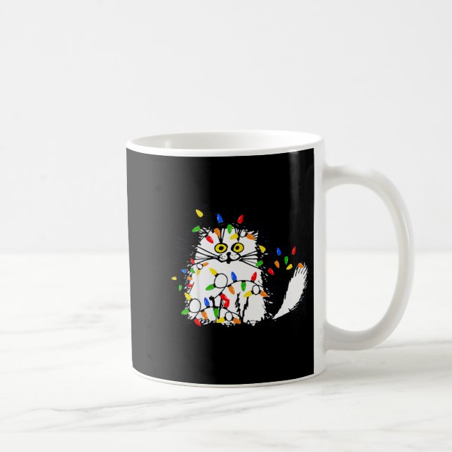 Caneca De Café Cute Funny Animal Lover Cat Christmas  (Direita)
