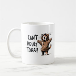 Caneca De Café Cute Funny Cat 'I can't Adult Today' Coffee Mug