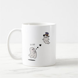 Caneca De Café Cute ghosts couple talking