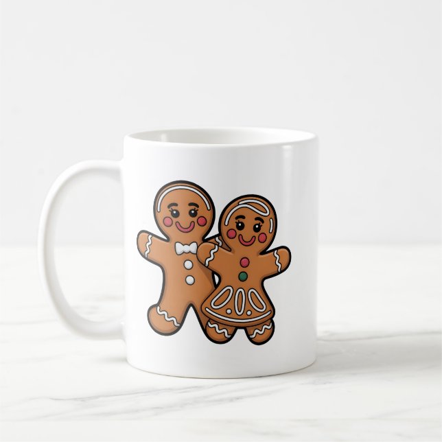 Caneca De Café Cute Gingerbread Friends (Esquerda)