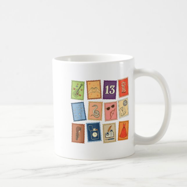 Caneca De Café Cute Girly Christmas Pajama Music Album Stamp Aest (Direita)