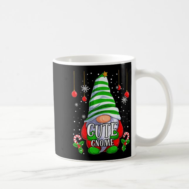 Caneca De Café Cute Gnome Christmas Pajamas Matching Family Group (Direita)