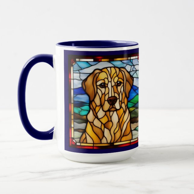 Caneca de Café Cute Golden Retiever (Esquerda)