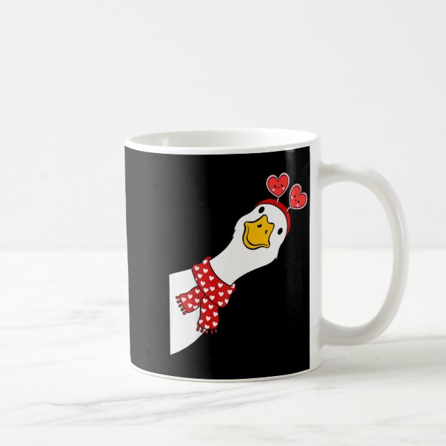 Caneca De Café Cute Goose Xoxo Be Mine Happy Valentine's Day Wome (Direita)