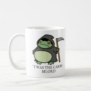 Caneca De Café Cute Grim Reaper Frog – Foram os Carbs M'Lorde