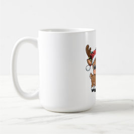 Caneca De Café Cute Holiday Reindeer & Snowman