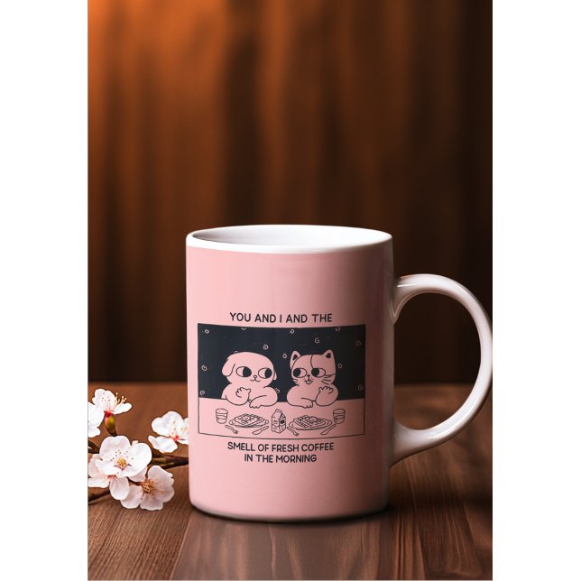 Caneca De Café Cute Kawaii Animal Themed Romântica (Criador carregado)