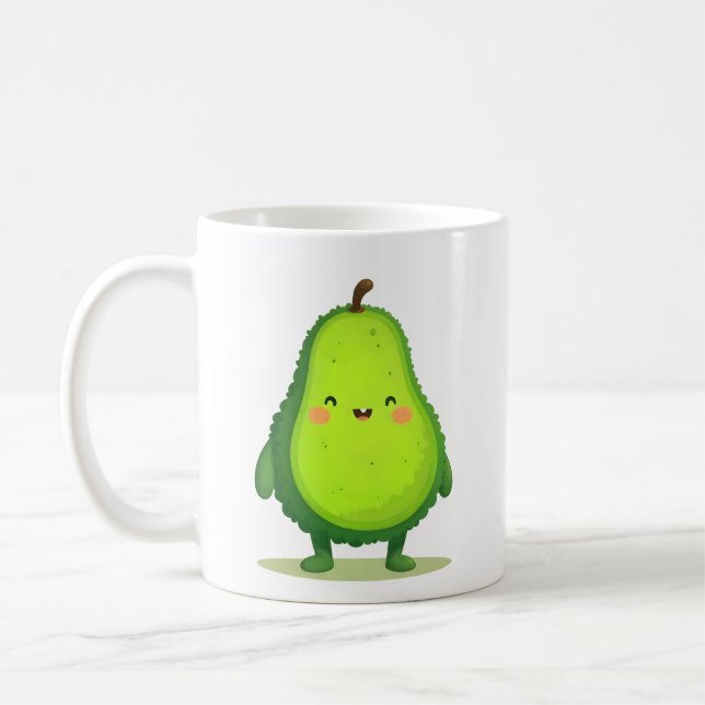 Caneca De Café Cute Kawaii Avocado (Esquerda)