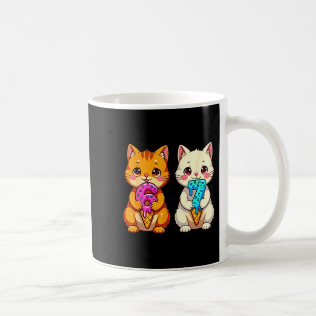 Caneca De Café Cute Kawaii Cats Neko 67 Drip Meme Funny Six Seven (Direita)
