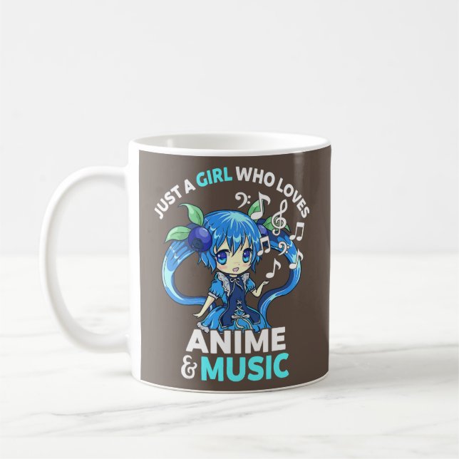 Caneca De Café Cute Kawaii Chibi Apenas Uma Rapariga Que Ama Anim (Esquerda)