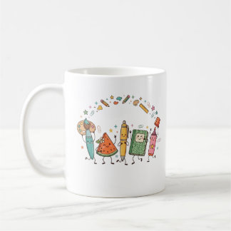 Caneca De Café Cute Kawaii School Supplies Mug