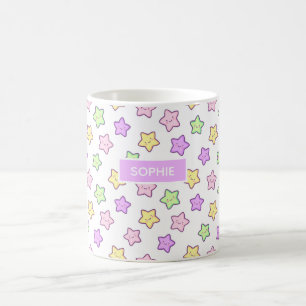 Caneca De Café Cute Kawaii Stars Mug
