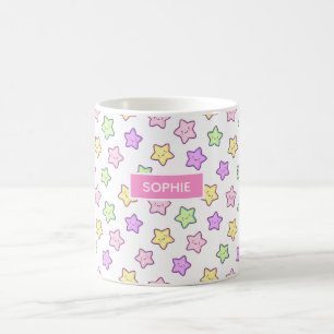 Caneca De Café Cute Kawaii Stars Mug