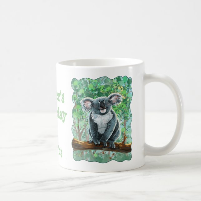 Caneca De Café Cute Koala Bear Party Center (Direita)