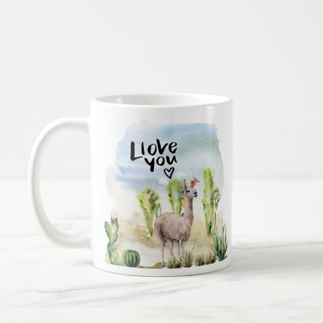 Caneca De Café Cute Llama (Esquerda)