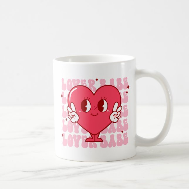 Caneca De Café Cute Lover Babe Heart (Direita)