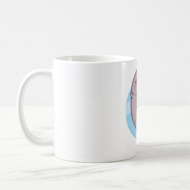 Caneca De Café Cute Manatee ama Bebendo Boba Tea (Esquerda)