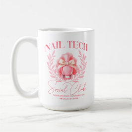 Caneca De Café Cute Nail Tech Coquette Nail Clube Social Polonês