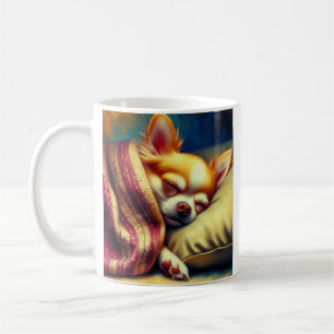 Caneca De Café Cute Napping Chihuahua Doces Dreams Tea of