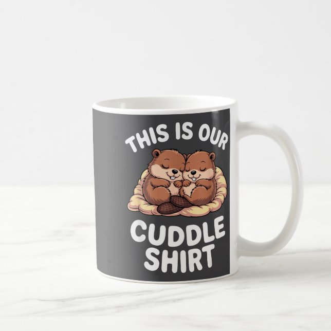 Caneca De Café Cute Nesting Beavers This Is Our Cuddle  (Direita)