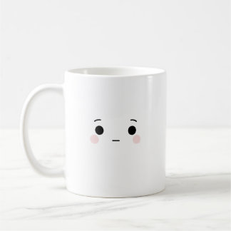 Caneca De Café Cute Neutral Face Mug Minimal Coffee Cup
