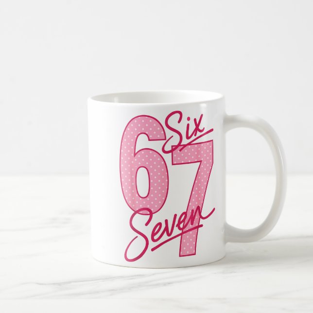 Caneca De Café Cute Nk 67 Valentine Six Seven Funny Meme Women Gi (Direita)