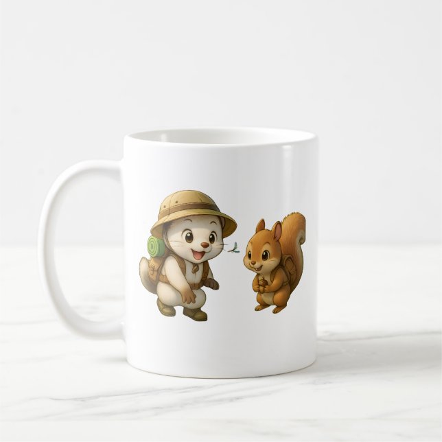 Caneca De Café Cute Okojo and Squirrel Mug – Okojo and Friends (Esquerda)